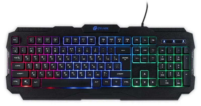 Клавиатура Oklick 757G HW2 проводная, USB Type-A, чёрный