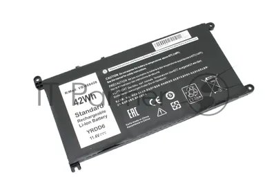 Аккумуляторная батарея для ноутбука Dell Inspiron 14 5482 5485 11.4V 3600mAh OEM