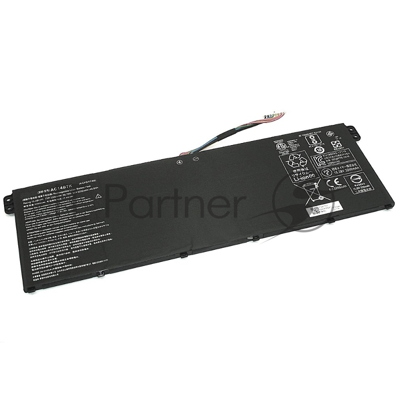 Аккумуляторная батарея для ноутбука Acer Aspire Swift 3 SF3 (AC14B7K) 15.28V 3320mAh черная