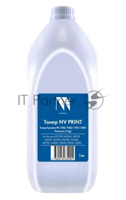 Тонер NVPrint Kyocera TK-1150, TK-1160, TK-1170, TK-1200 (1кг), для Kyocera ECOSYS M2040, M2135, M2235, M2540, M2635, M2640, M2735, M2835, P2040, P2235, P2335 Premium