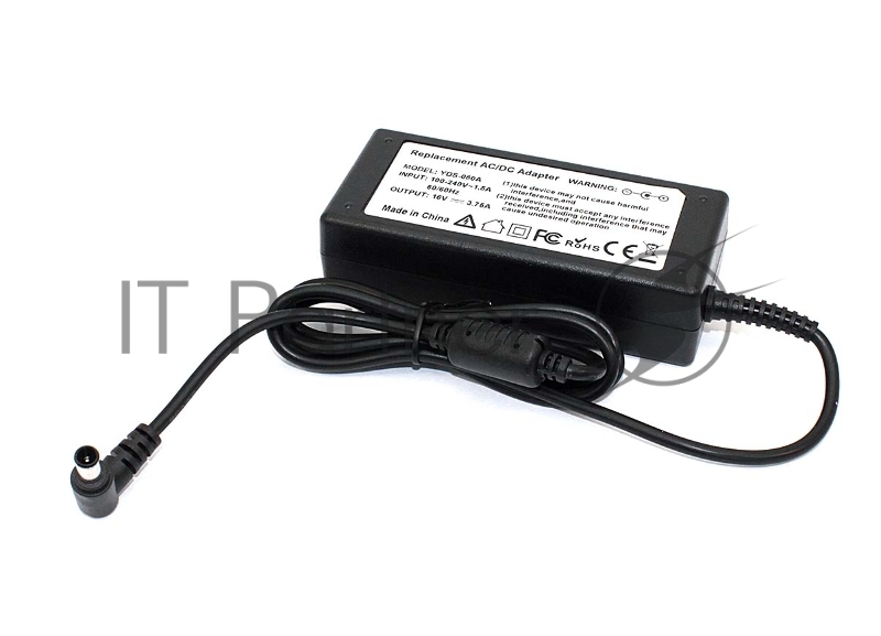 Блок питания (сетевой адаптер) для ноутбуков Sony 16V 3.75A 6.5x4.4мм OEM