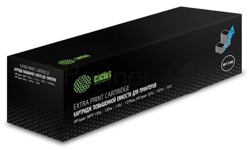 Картридж лазерный Cactus CSP-W1106-MPS черный (5000 стр.) для HP Laser 107a/107r/107w/135a MFP/135r MFP/135w MFP/137fnw MFP