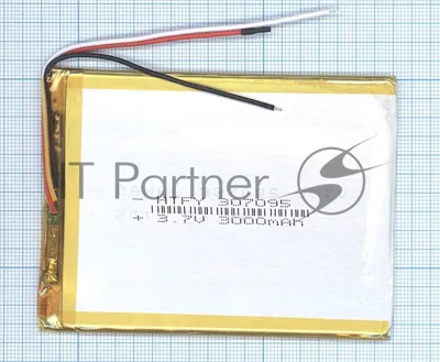 Аккумулятор Li-Pol (батарея) 3x70x95мм 3pin 3.7V/2500mAh