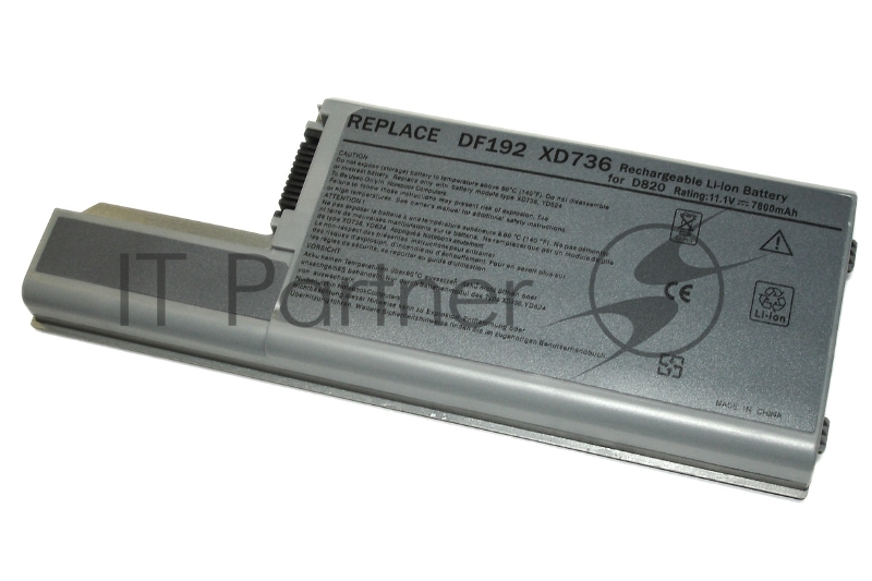 Аккумуляторная батарея для ноутбука Dell Latitude D820, D830, D531, Precision M4300, M65 7800mAh OEM
