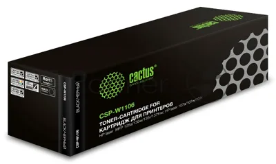 Картридж лазерный Cactus CSP-W1106X черный (3000 стр.) для HP Laser 107a/107r/107w/135a MFP/135r MFP/135w MFP/137fnw MFP