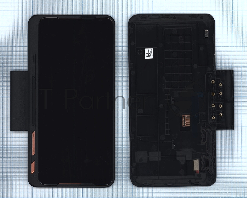 Дисплей для Asus ZS660KLS черный с рамкой