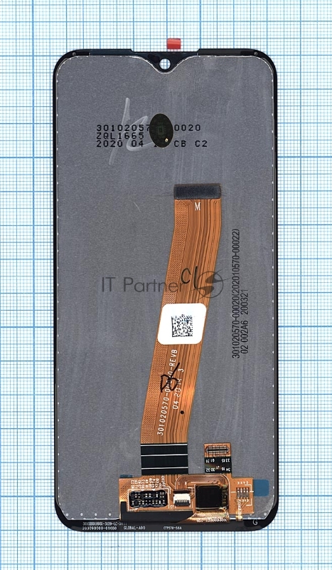 Дисплей для Samsung Galaxy A01 SM-A015F (широкий разъем) черный