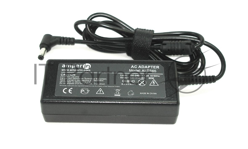 Блок питания (сетевой адаптер) Amperin AI-TS65 для ноутбуков Toshiba 19V 3.42A 5.5x2.5 мм