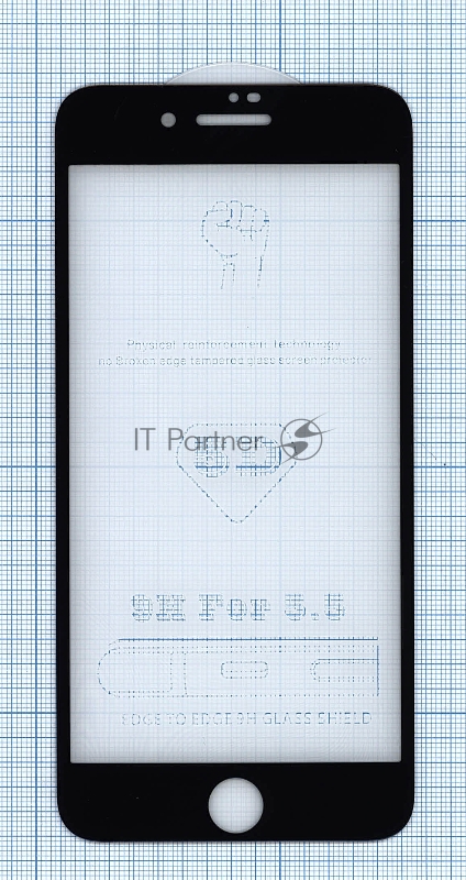 Защитное стекло 6D для Apple iPhone 7/8 Plus черный