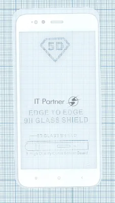 Защитное стекло "Полное покрытие" для Xiaomi Mi A1 белый