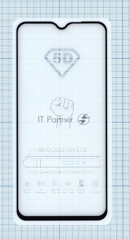 Защитное стекло "Полное покрытие" для Xiaomi Redmi Note 8 Pro