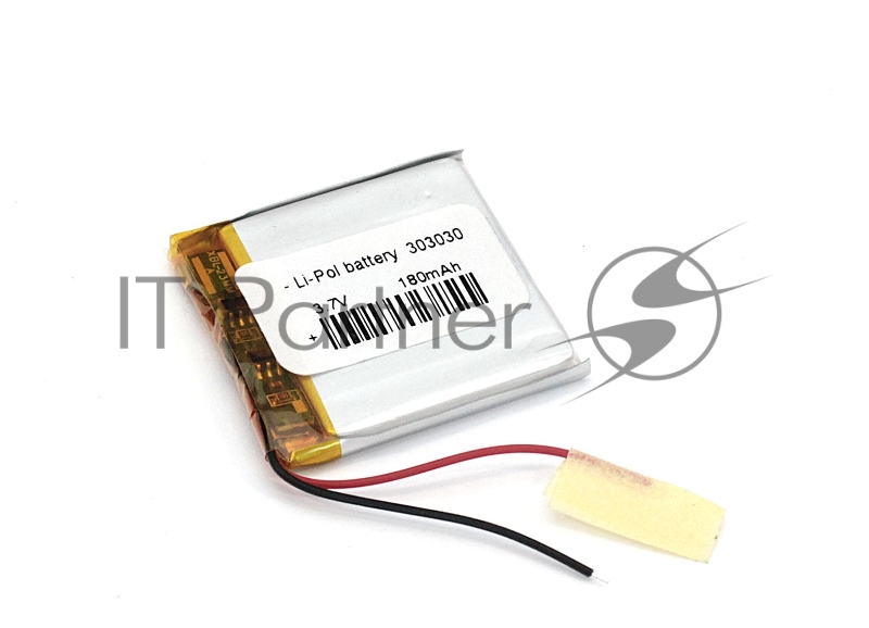 Аккумулятор Li-Pol (батарея) 3x30x30мм 2pin 3.7V/180mAh