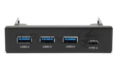 Планка USB 3.0 на переднюю панель 3.5" Gembird, FP3.5-USB3-3A1C, USB/Type-C, USB-A 3.0/Type-C