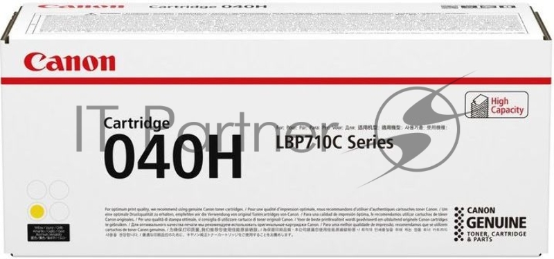Картридж лазерный Canon 040HY 0455C002 желтый (10000стр.) для Canon LBP-710/712