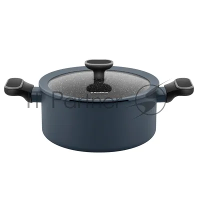 Кастрюля Maunfeld FRIDA MCS47FA02DG из кованого алюминия со стеклянной крышкой, 24 см, 4,7 л.
