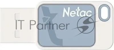 Флешка USB Netac UA31 (NT03UA31N-032G-20BL), 32Gb, USB 2.0, R/W 110/45, синий/белый