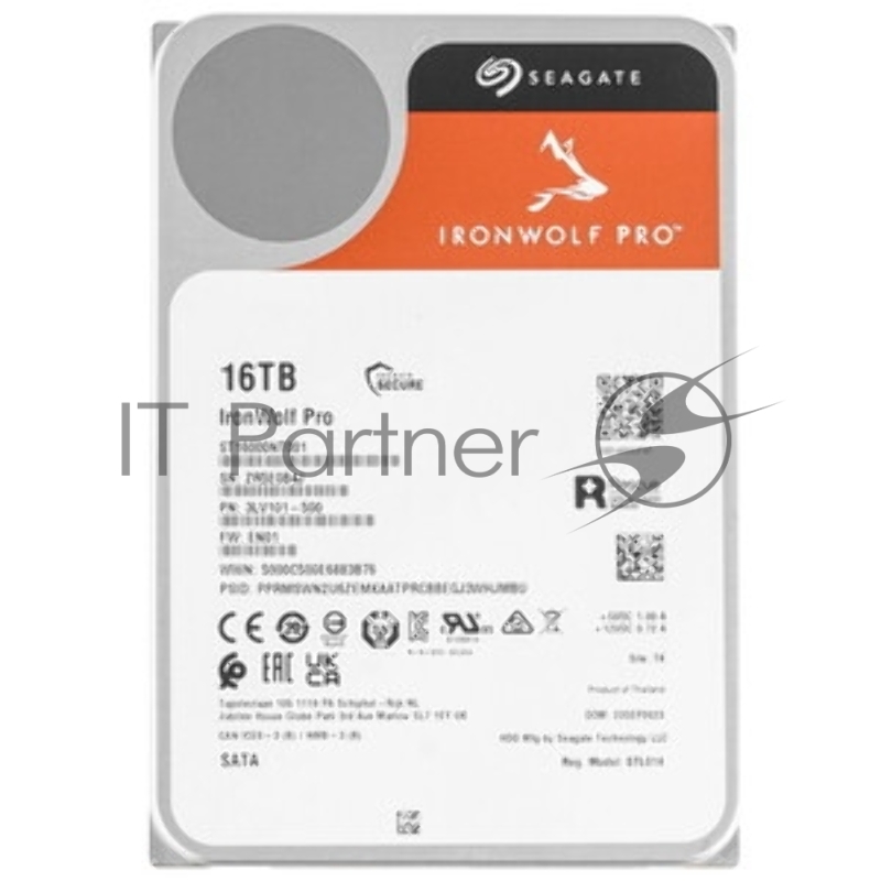 Жесткий диск HDD Seagate IronWolf Pro 16Tb 7200rpm SATA 256Mb 3.5"