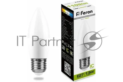 Лампа светодиодная Feron LB-970 13Вт E27 белый матовая свеча