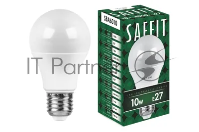 Лампа светодиодная SAFFIT SBA6010 (55005) 10Вт Е27 белый