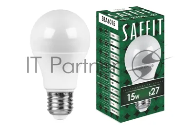 Лампа светодиодная SAFFIT SBA6015 (55010) 15Вт Е27 теплый