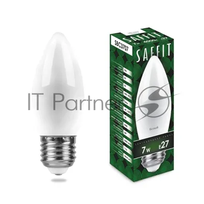 Лампа светодиодная Saffit SBC3707 7Вт E27 белый матовая свеча