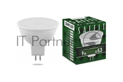 Лампа светодиодная SAFFIT SBMR1609 (55084) 9Вт 230В GU5.3 теплый