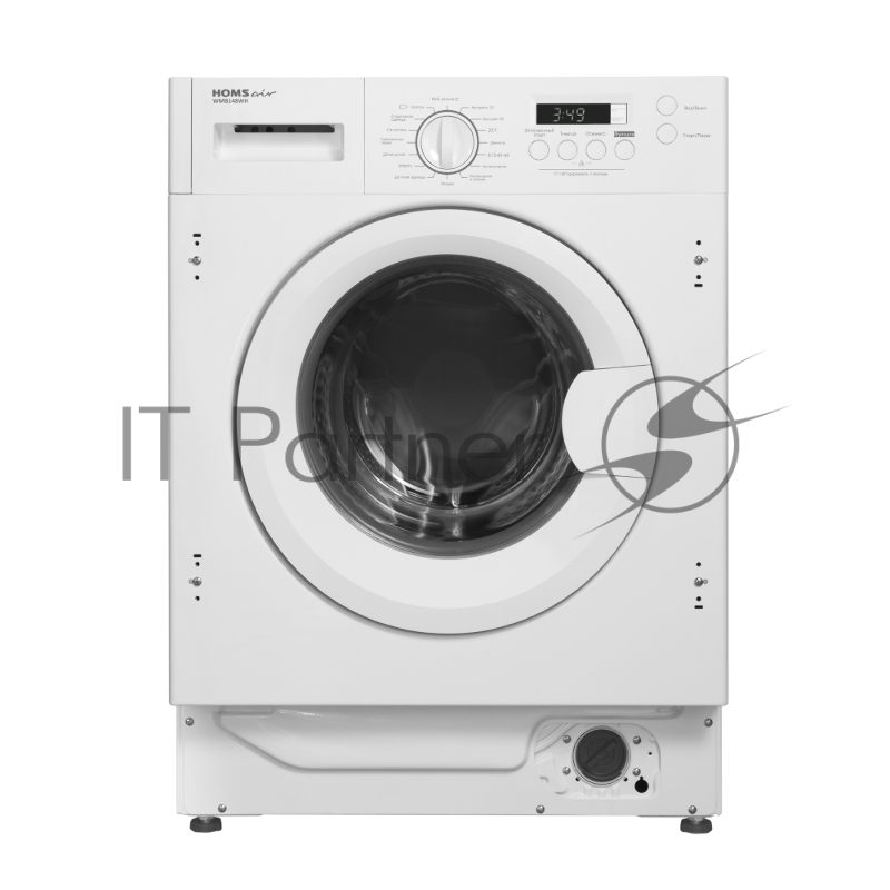 Стиральная машина встраиваемая HOMSair WMB148WH белый, загрузка фронтальная 8 кг, 1400 об/мин, класс A+++