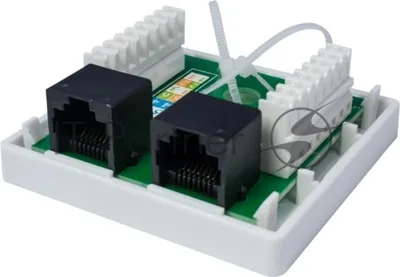 Компьютерная розетка 8P8C (RJ-45), UTP, Cat.6, 2 порта