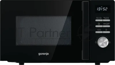 Микроволновая печь Gorenje MO20A4BH черный, 20 л, 800 Вт, переключатели - кнопки, поворотный механизм