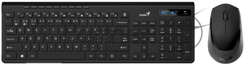 Комплект клавиатура+мышь Genius SlimStar 8230 беспроводной, USB + Bluetooth, 1000 DPI, чёрный