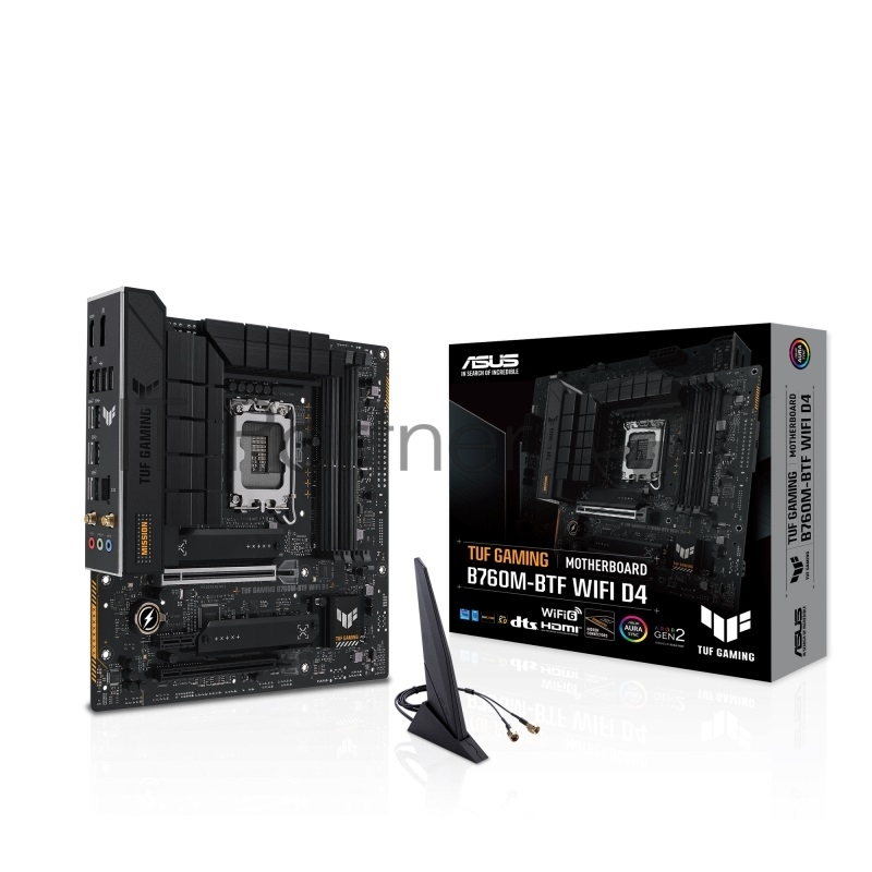 Материнская плата ASUS TUF GAMING B760M-BTF WIFI D4, LGA1700, Intel B760, 4xDDR4, 4xSATA, 3xM.2, 2xPCIe x16, 1xPCIe x1, DisplayPort, HDMI, 1x2.5Gb LAN, USB Type-C, 3x3.5 мм, 7.1, microATX