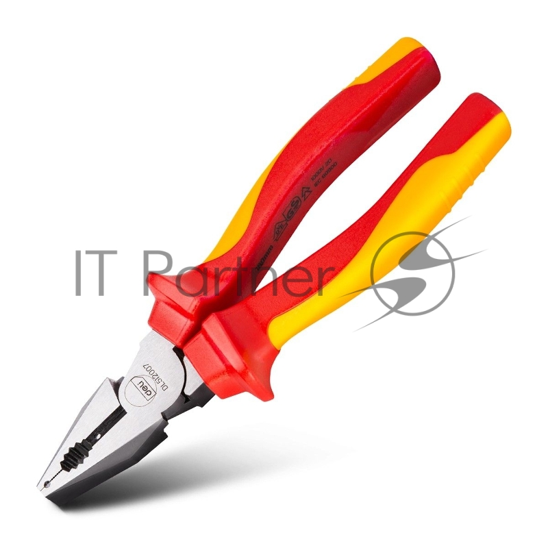 Плоскогубцы Deli DL512007 диэлектрические комбинированные, 180 мм, сталь Cr-V, сертификат VDE для работ под напряжением до 1000 В