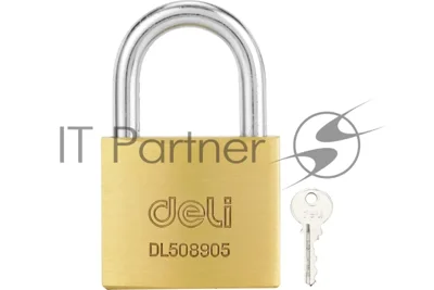 Замок навесной Deli DL508905 латунный, 40мм