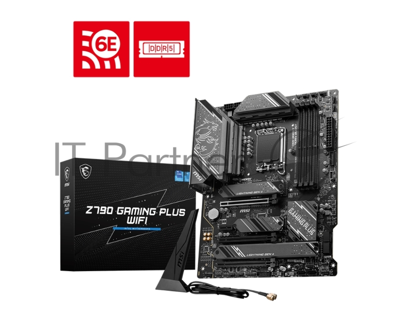 Материнская плата MSI Z790 GAMING PLUS WIFI, LGA1700, Intel Z790, 4xDDR5, 6xSATA, 4xM.2, 1xPCIe 5.0 x16, DisplayPort, HDMI, 1x2.5Gb LAN, USB Type-C, 6x3.5 мм, 7.1, ATX