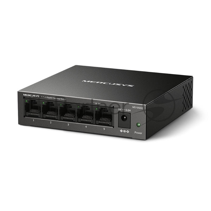 Коммутатор Mercusys MS105GS, 5×1 Гбит/с, неуправляемый