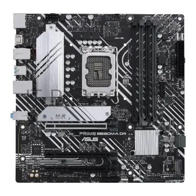 Материнская плата ASUS PRIME B660M-A D4-CSM, LGA1700, Intel B660, 4xDDR4, 4xSATA, 2xM.2, 1xPCIe 4.0 x16, DisplayPort, 2xHDMI, 1x1Gb LAN, 3x3.5 мм, 7.1, microATX