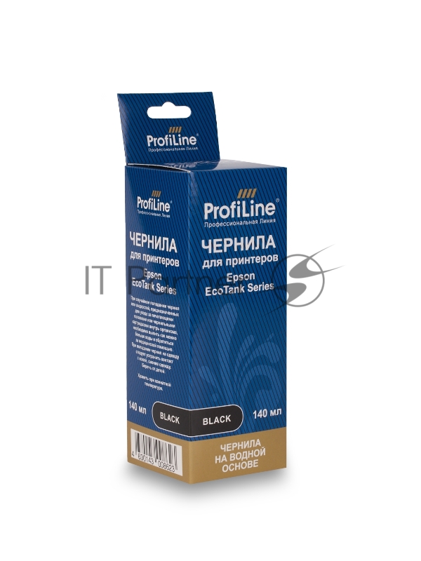 Чернила ProfiLine для принтеров Epson EcoTank 1100/1120/1140/1170/1180/1810/2120/2140/M2170/2700/2710/2711/2712/2714/2715/2720/2726/2750/2810/2811/2812/2814/2815/2820/2821/2826/L3110/3111/3150/3140/3160/3170/3180/3750/L4150/4156/416084700/4750/4800/6160/6170/6190/L6176/7700/7750/7160/7180/L7188/8500/8550/14150 на водной основе type-2 черный 140 мл