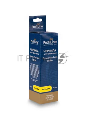 Чернила ProfiLine для принтеров Epson EcoTank 1810/2700/2710/2711/2712/2714/2715/2720/2726/2750/2810/2811/2812/2814/2815/2820/2821/2826/L3110/3111/3150/3160/3750/4156/L4150/4160/4700/4750/4800/6160/6170/6190/L6176/7700/7750/7160/7180/L7188/8500/8550/14150 на водной основе type-2 Yellow 70 мл