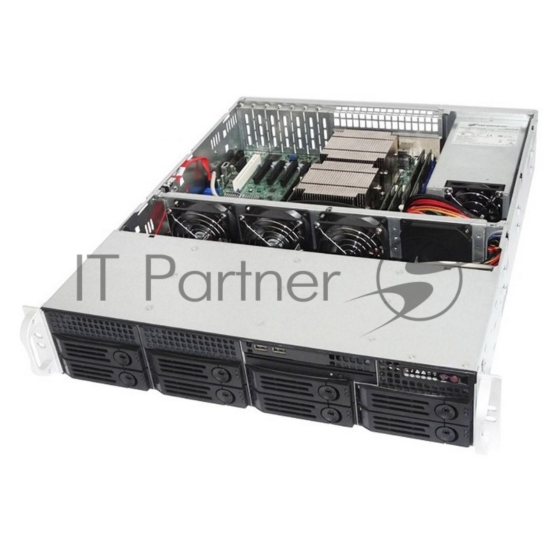 Корпус Ablecom CS-R25-37P, 2U, чёрный, 3 x 80 мм