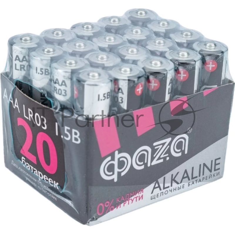 Элемент питания JazzWay LR03 (AAA) алкалиновая уп. 20 шт. ФАZА Alkaline Pack-20
