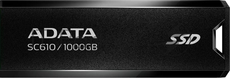 Внешний SSD ADATA SC610, 1TB, USB 3.2 Gen 2 Type-A, R/W 550/500, черный