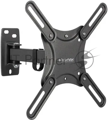 Кронштейн для телевизора Kromax CORBEL-4 черный, 15"-42" макс. 25 кг, настенный, поворот и наклон