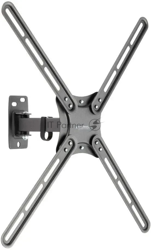 Кронштейн для телевизора Kromax CORBEL-6 черный, 22"-65" макс. 30 кг, настенный, поворот и наклон