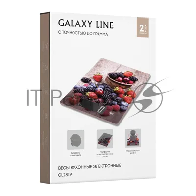 Весы кухонные Galaxy Line GL 2819, стекло, платформа из высокопрочного стекла, максимальный вес 8 кг