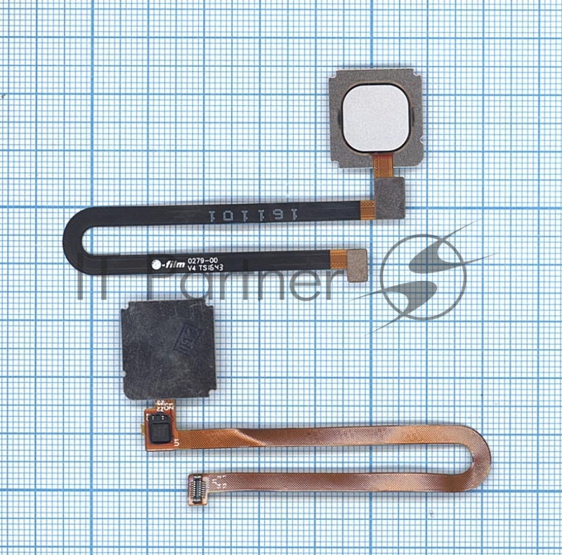 Шлейф со сканером отпечатка пальца для Xiaomi Mi 5S Plus белый