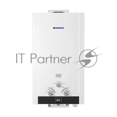 Водонагреватель газовый Edisson HEAT H 20 D белый, проточный, 10 л/мин, 20 кВт, газ-контроль