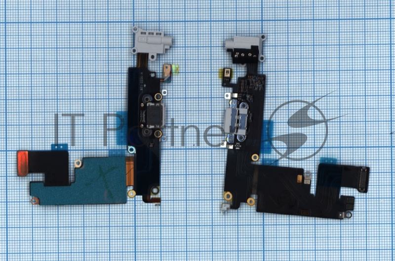 Шлейф разъема питания с аудио-разъемом для iPhone 6 Plus серый