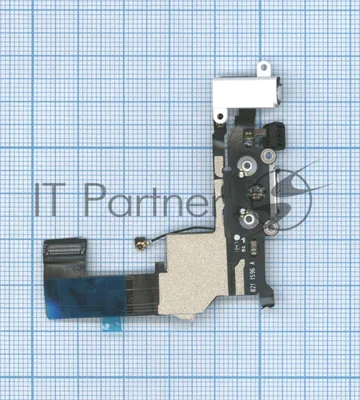 Шлейф разъема питания с аудио-разъемом для iPhone 5S белый
