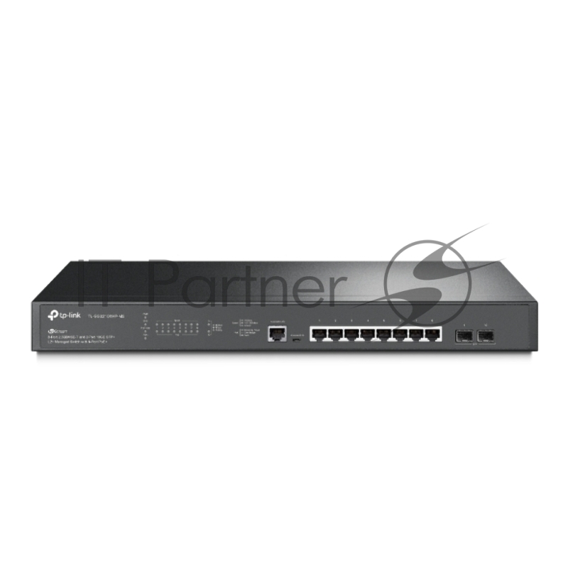 Коммутатор управляемый TP-Link SG3210XHP-M2 JetStream уровня 2+ с 8 портами PoE+ 2,5 Гбит/с и 2 портами SFP+