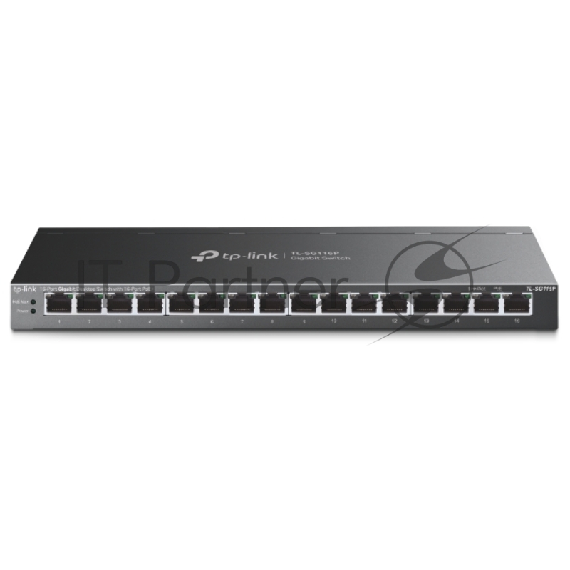 Коммутатор настольный TP-Link TL-SG116P с 16 гигабитными портами PoE+